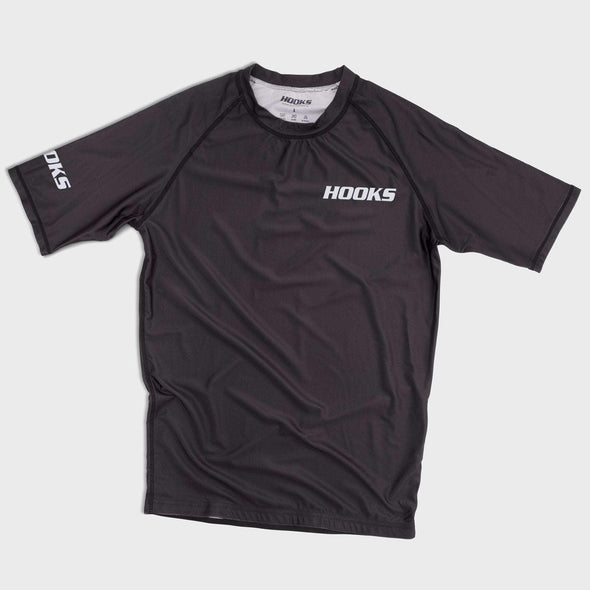 Hooks Core BJJ Rashguard Black - Short sleeve