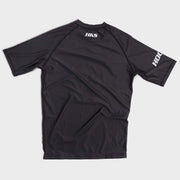 Hooks Women's Core BJJ Rashguard Black - Short Sleeve flat lay