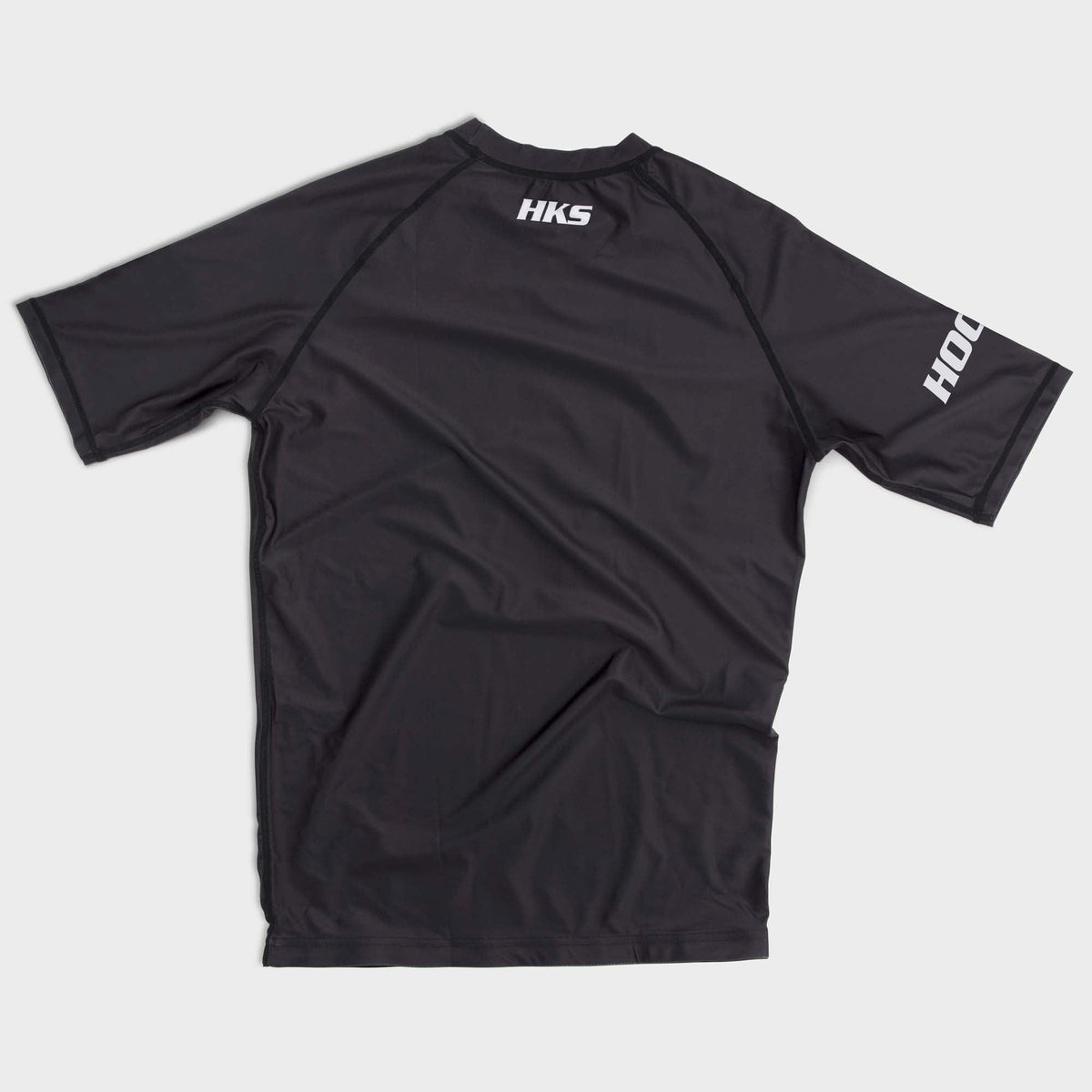 Hooks Women's Core BJJ Rashguard Black - Short Sleeve flat lay
