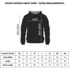 Hooks BJJ Hoodie - Measurement Chart