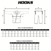 BJJ Gi Measurements Chart