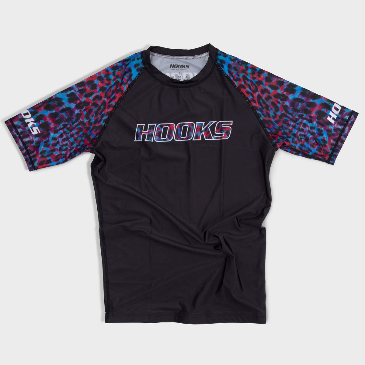 Neon Panther Hooks Short Sleeve BJJ Rashguard