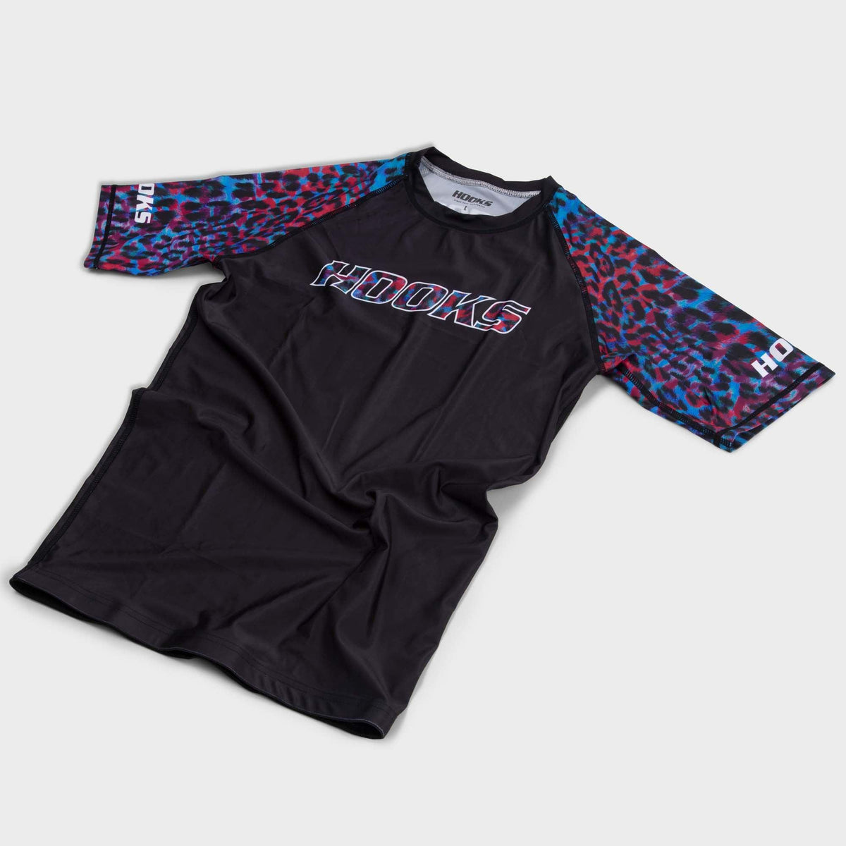 Neon Panther Hooks Short Sleeve BJJ Rashguard
