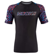 Neon Panther Hooks Short Sleeve BJJ Rashguard