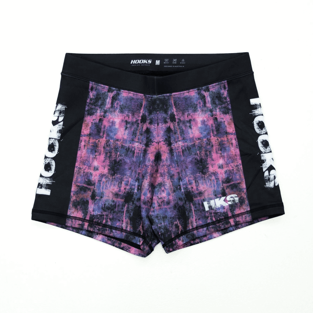 Hooks Women's Flex BJJ Shorts - Grunge, Ideal for Brazilian Jiu Jitsu No Gi