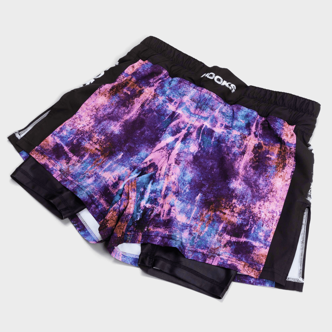 Hooks Fight Shorts, Grunge Series for MMA and Brazilian Jiu Jitsu No Gi