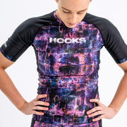 Grunge Short Sleeve Rash Guard, Hooks Collection for Brazilian Jiu Jitsu No Gi