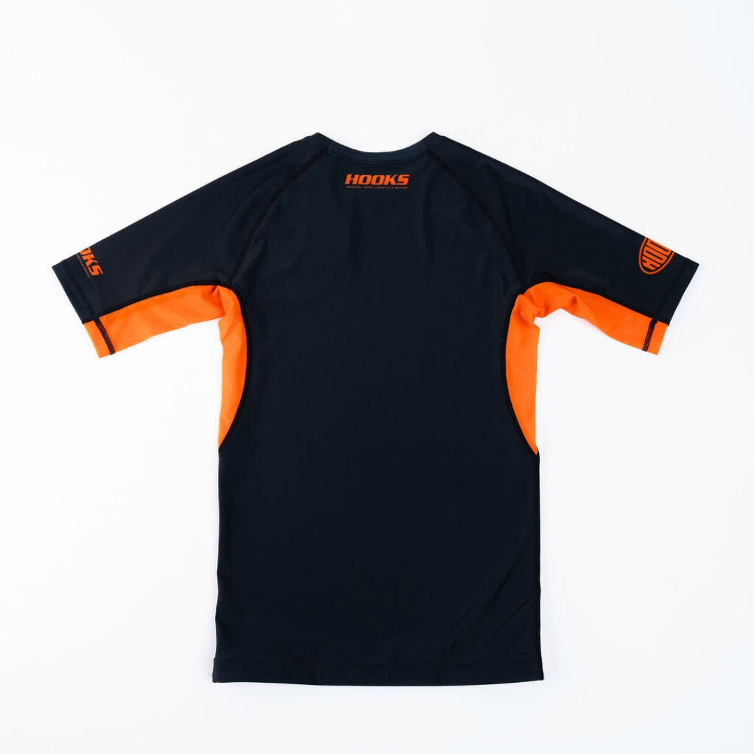 Hooks - Short Sleeve Rash Guard - Black Inferno
