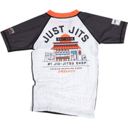 Just Jits Shop Short Sleeve Rashguard - White/Black - Just Jits