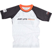 Just Jits Shop Short Sleeve Rashguard - White/Black - Just Jits