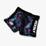 Jungle Nights flex shorts, design preview (angle)