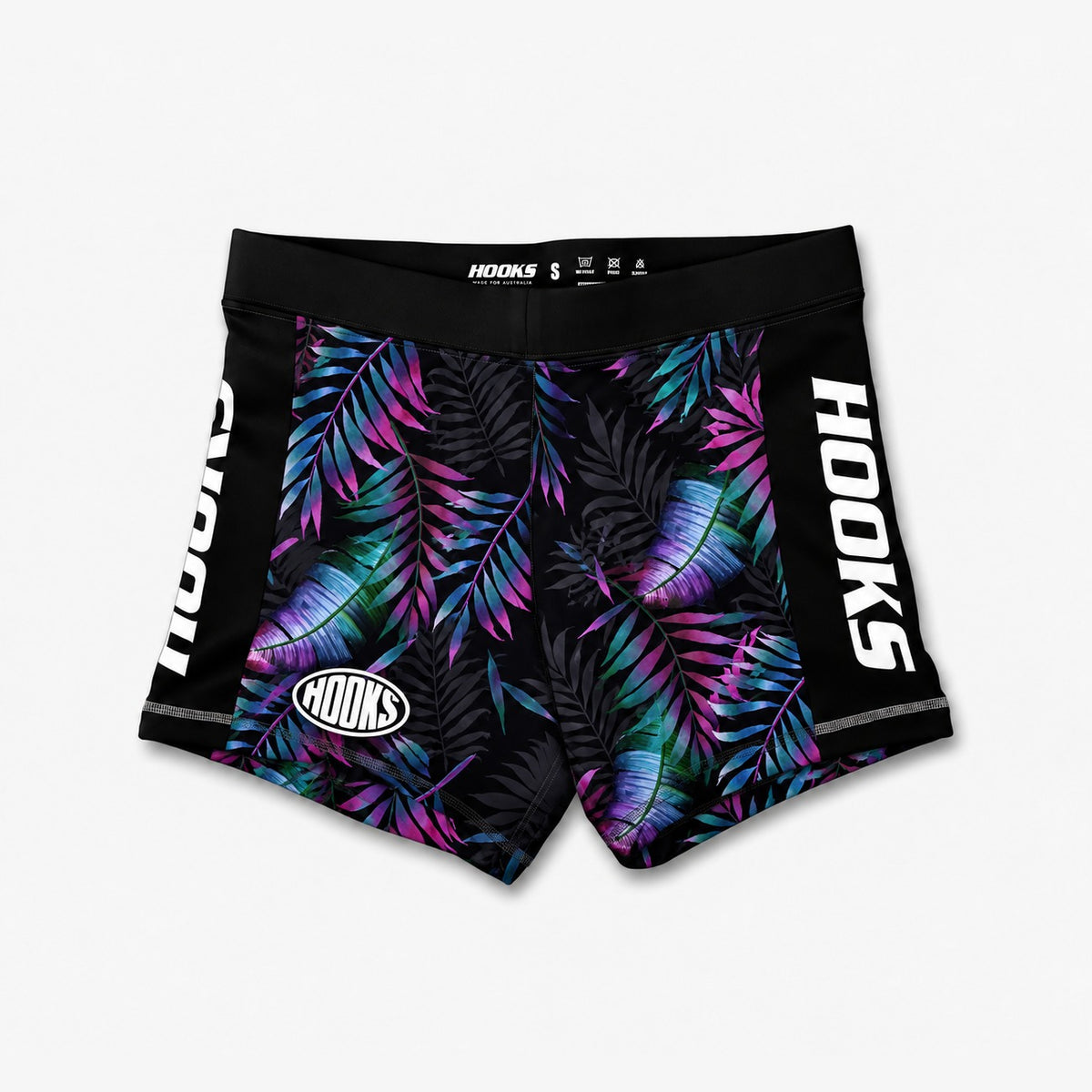Jungle Nights flex shorts, design preview (front)