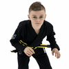 Hooks Kids Prolight II BJJ Gi - Jet Black w/ White includes White Belt