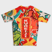 Brazilian Jiu Jitsu Kureiji Kids Short Sleeve Rashguard, Luchadores, No Gi Grappling, Rashie