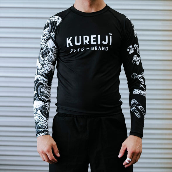 Kureiji Darkflow (Black with Waves) - Short Sleeve 