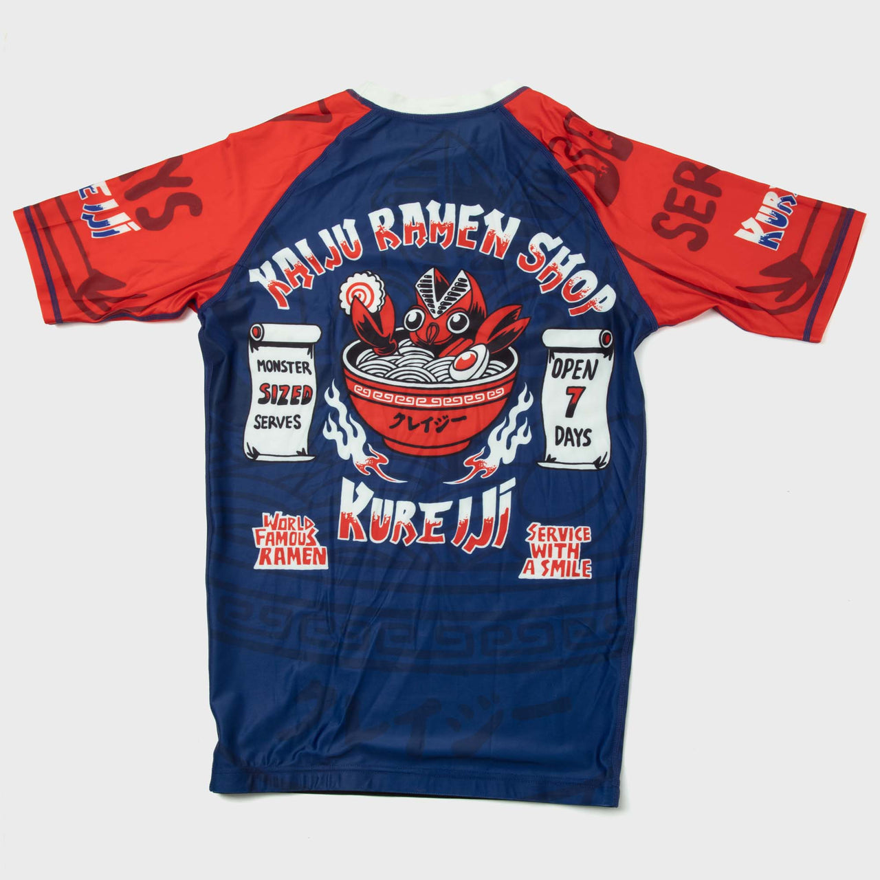 Rooster Ramen BJJ Short Sleeves Rash Guard Back