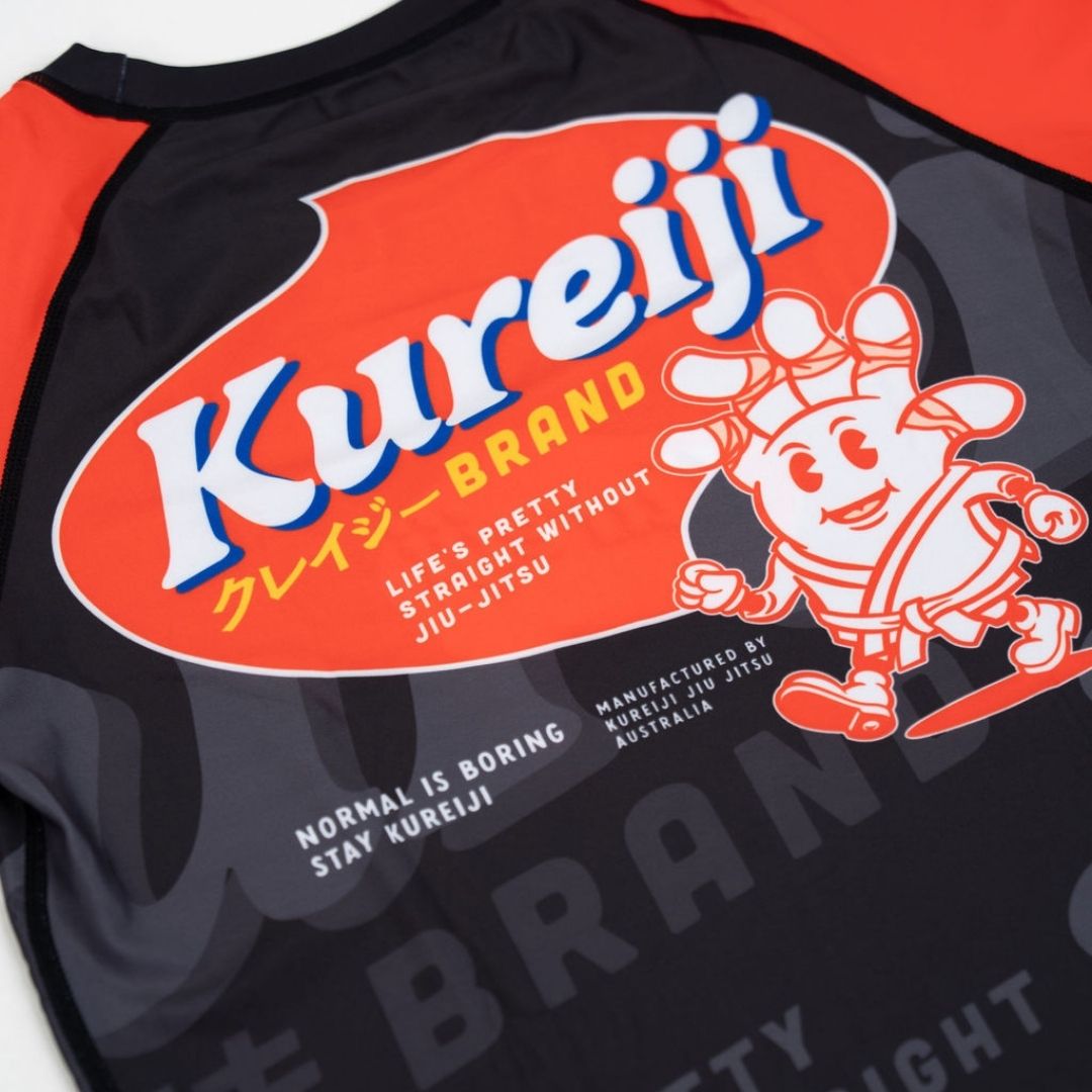 Kureiji Rashguard Flat Lay Close Up Back View