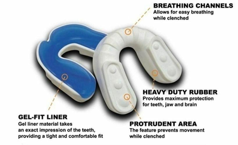 Morgan - Gel Fit Mouth Guard JUNIOR MOUTHGUARD - Blue & White - Just Jits