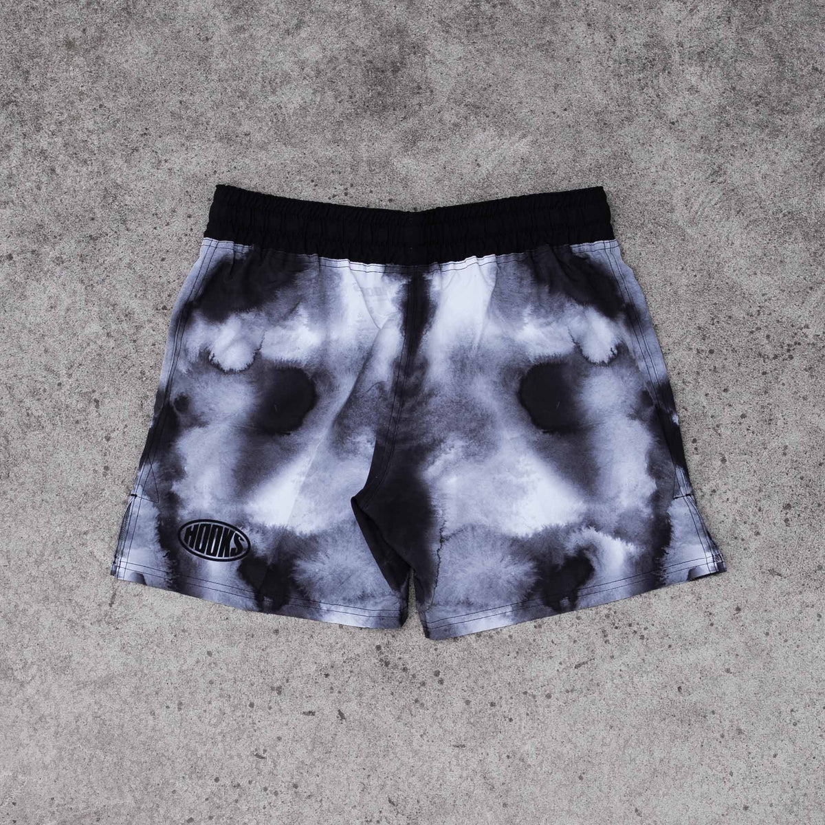 Hooks Women's Sport Grappling Shorts - Black Mist flat lay