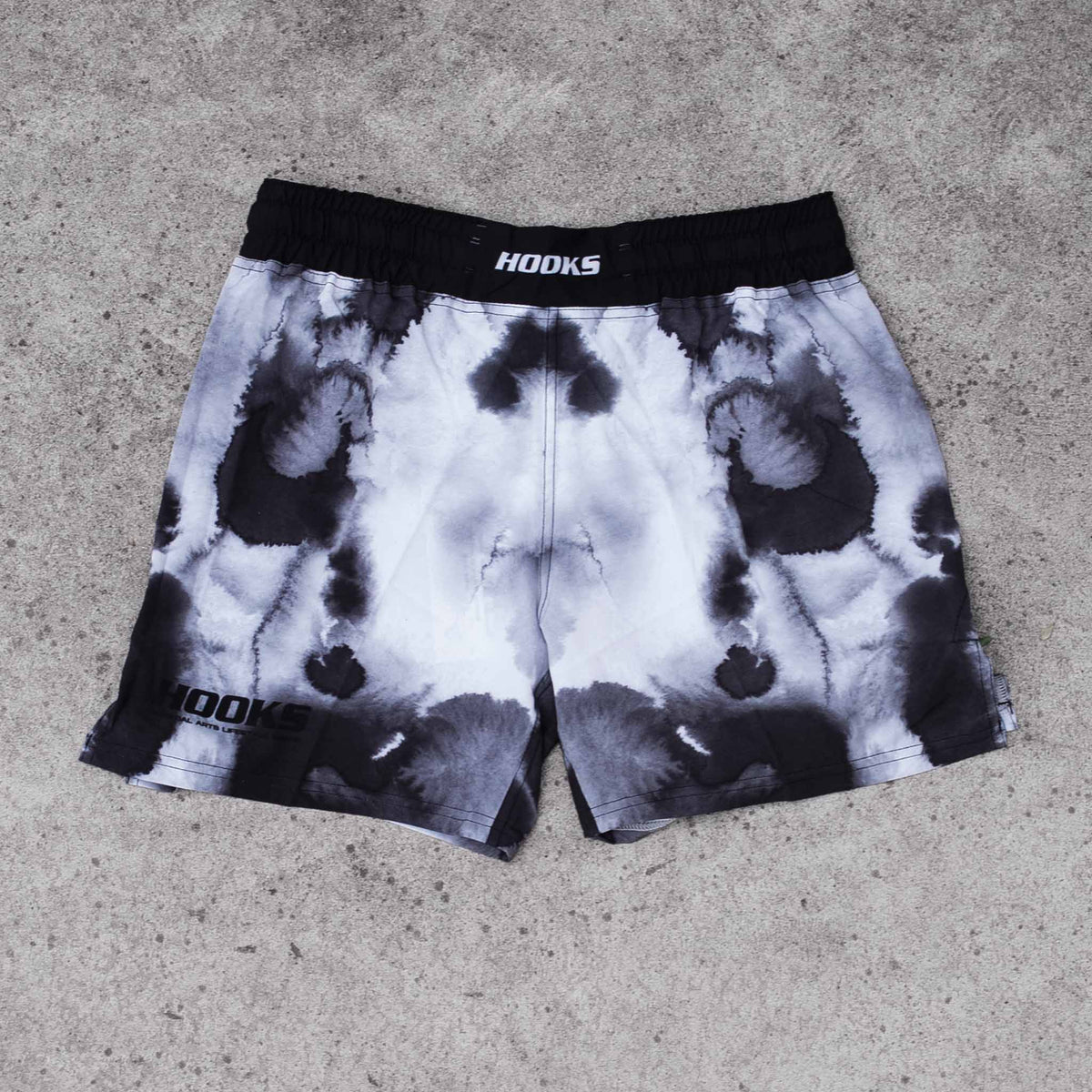 Hooks Women's Sport Grappling Shorts - Black Mist flat lay