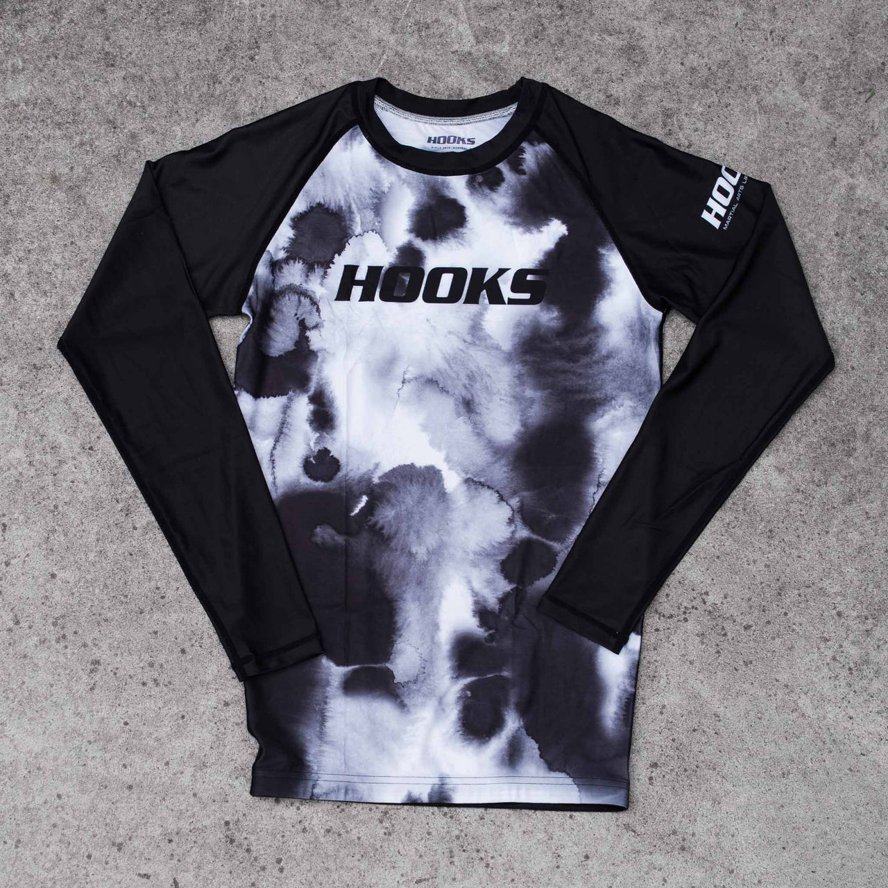 Hooks BJJ Long Sleeve Rash Guard - Black Mist