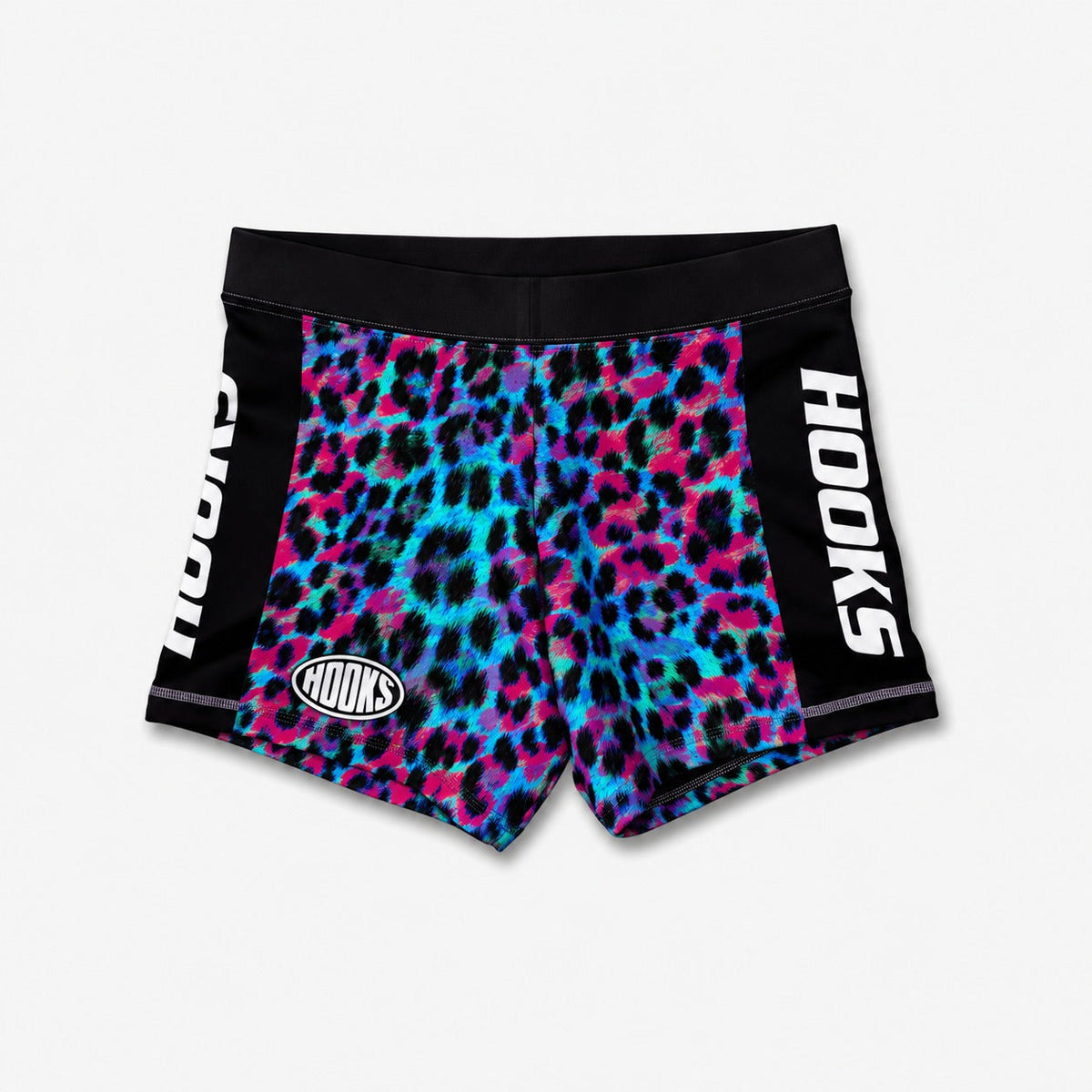 Neon Panther flex shorts, design preview (front)