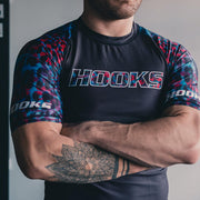 Neon Panther Hooks Short Sleeve BJJ Rashguard