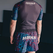 Neon Panther Hooks Short Sleeve BJJ Rashguard