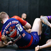 No Gi Red Blue Rash Guard