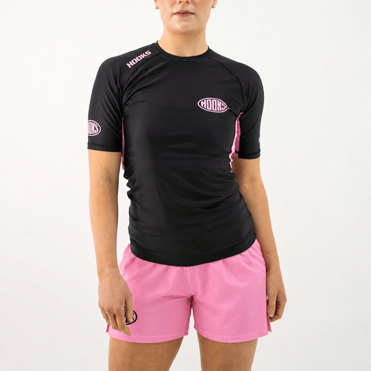 Hooks Women's Sports Shorts - Rose Noir - loosened fit