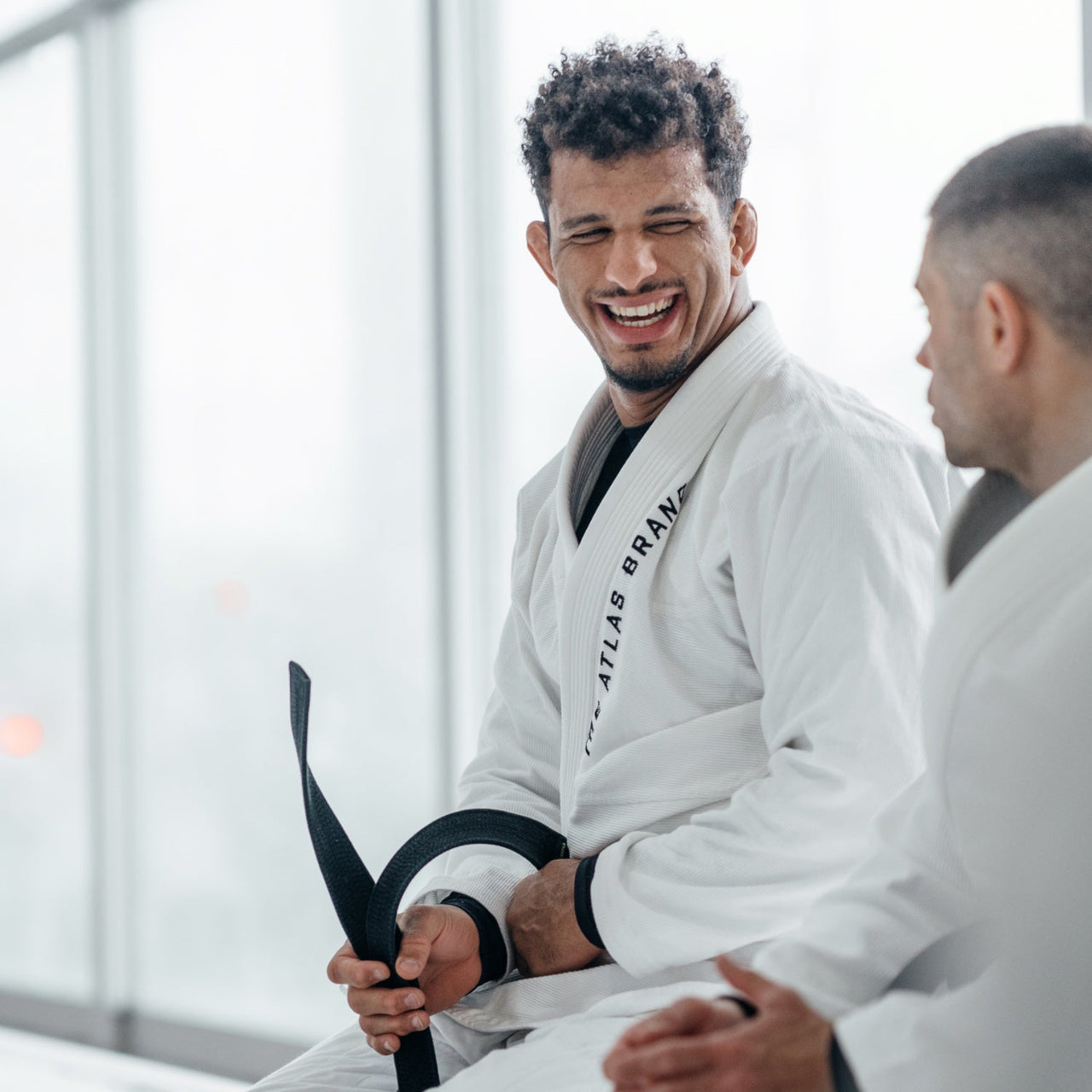 White BJJ Gi Kimono, The Atlas Brand, Industry Std 380, Brazilian Jiu Jitsu