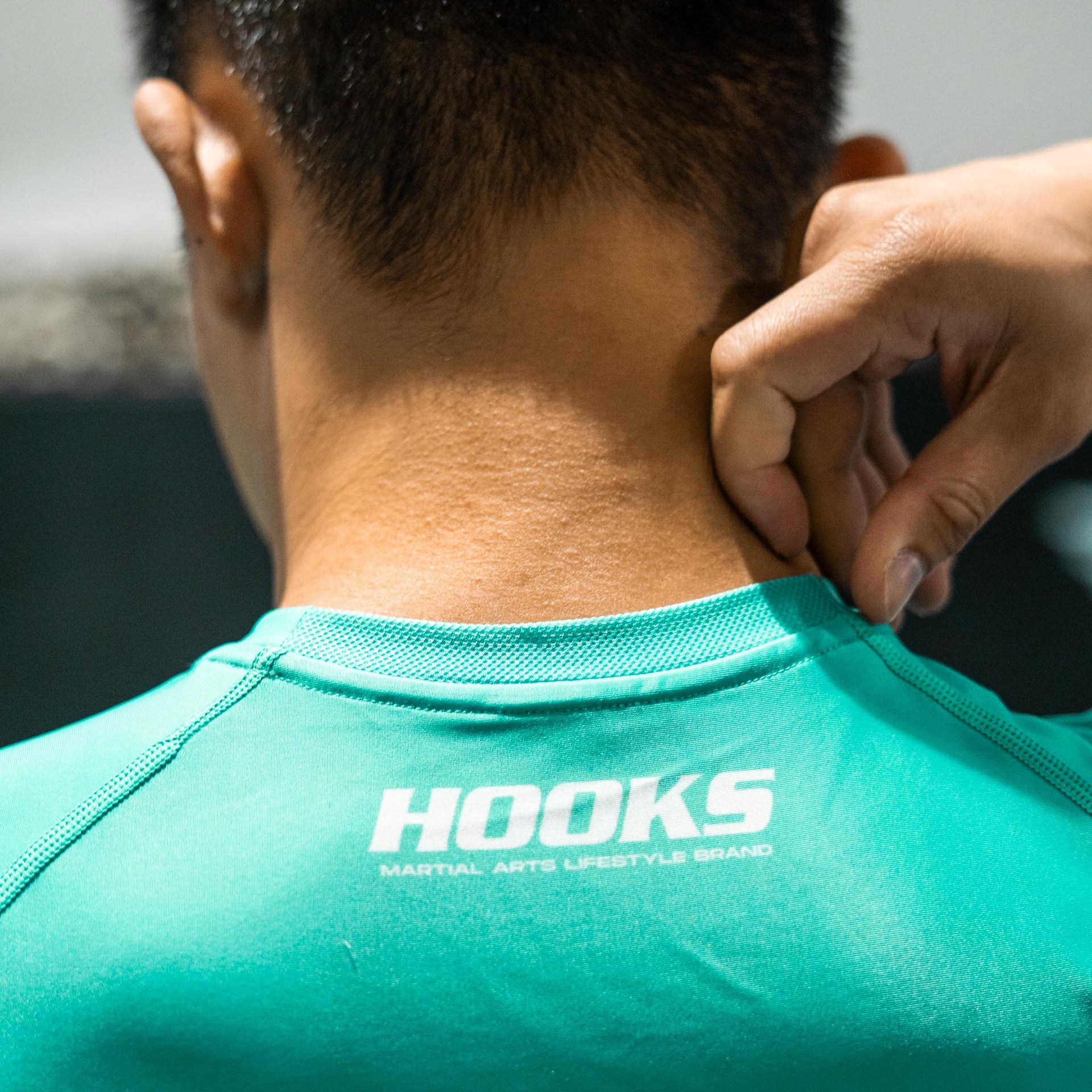 Hooks BJJ Long Sleeve Rash Guard Teal