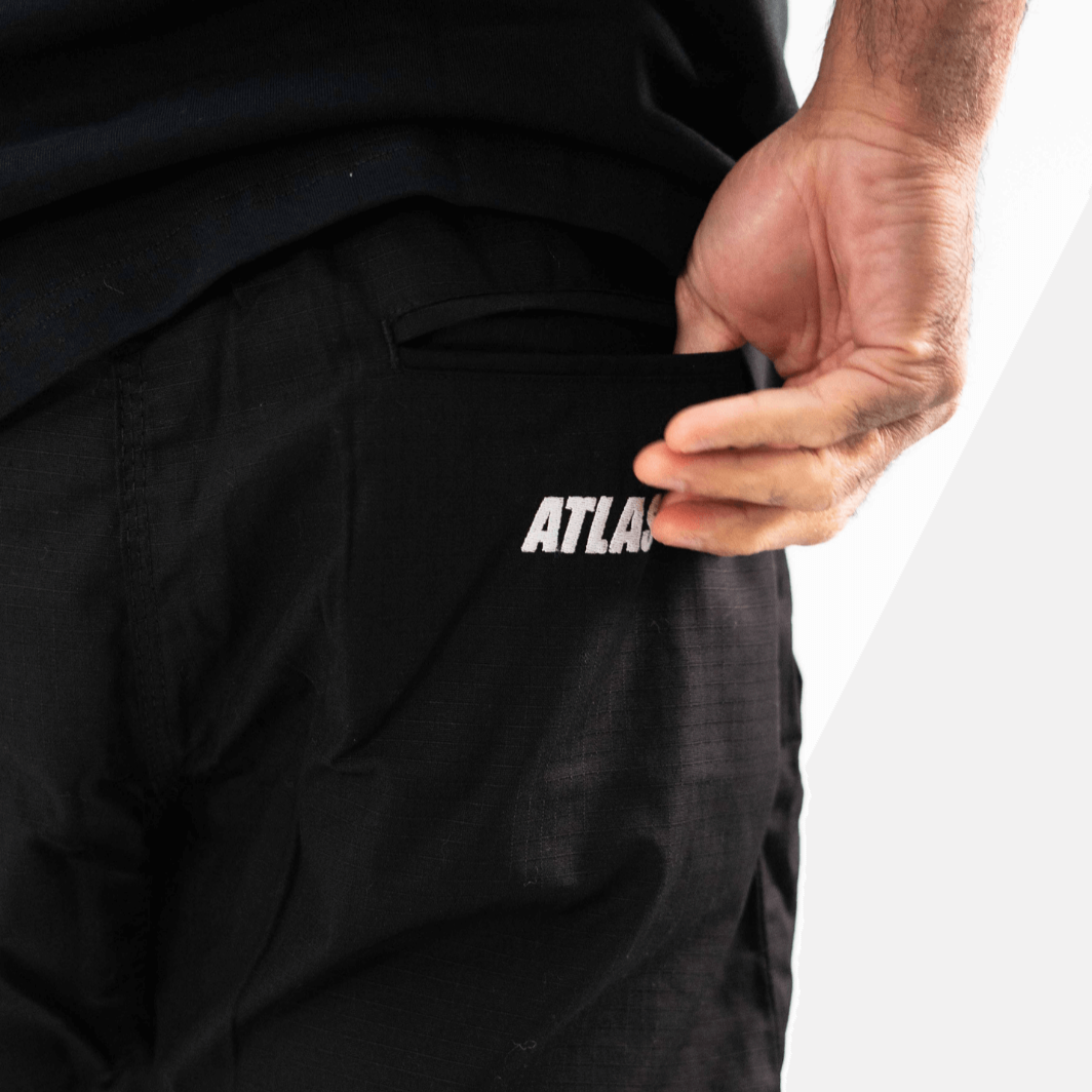 Atlas Casual Ripstop Street Shorts BJJ Black Apparel