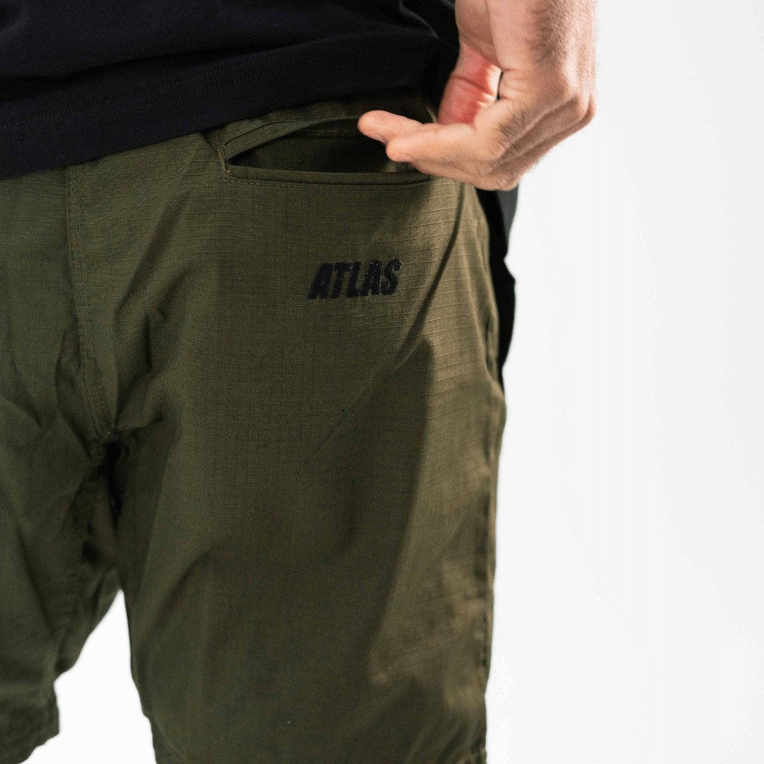 Atlas Brand Green Ripstop Shorts Brazilian Jiu Jitsu Clothing
