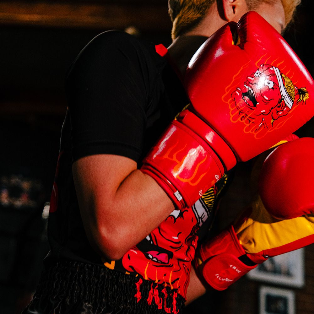 True Illusion Limited Edition Leather Boxing Gloves - Demon
