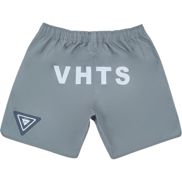 VHTS Black Label Special Edition BJJ Brazilian Jiu Jitsu Combat Shorts - Grey Back