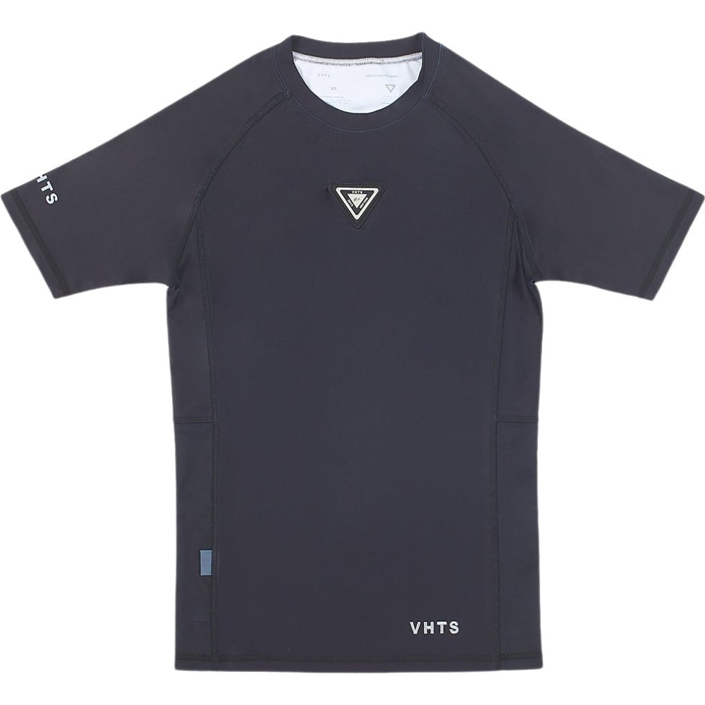 VHTS Black Label Special Edition BJJ Brazilian Jiu Jitsu Short Sleeve Rashguards - Black Front