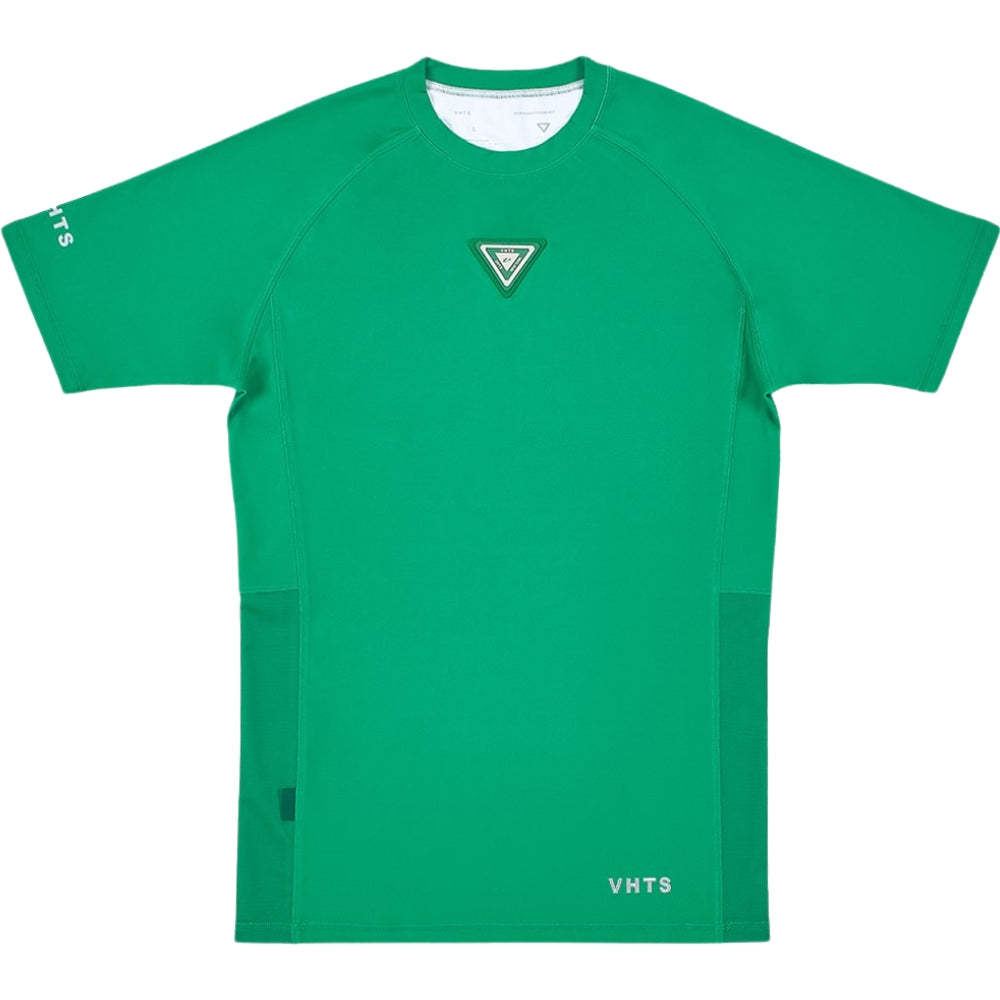 VHTS Black Label Special Edition BJJ Brazilian Jiu Jitsu Short Sleeve Rashguards - Green Front
