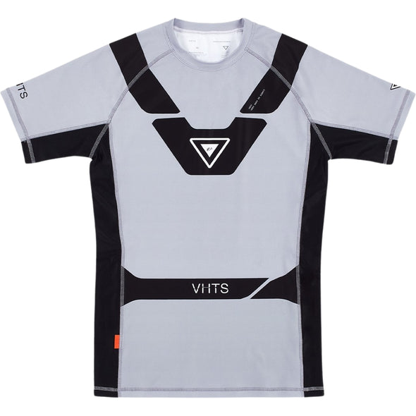 VHTS Surprise Edition 2024 Spring Summer BJJ Brazilian Jiu Jitsu Short Sleeve Rashguards - Purple Grey Front