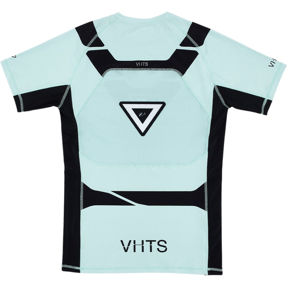 VHTS Surprise Edition 2024 Spring Summer BJJ Brazilian Jiu Jitsu Short Sleeve Rashguards - Tiffany Blue Back