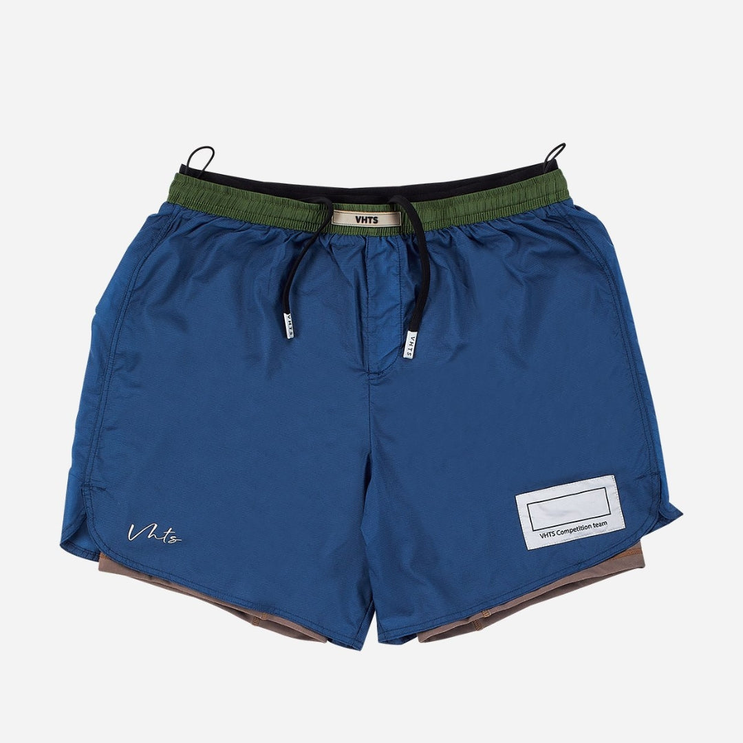 VHTS 'Translucent' Shorts - Dark Blue Front