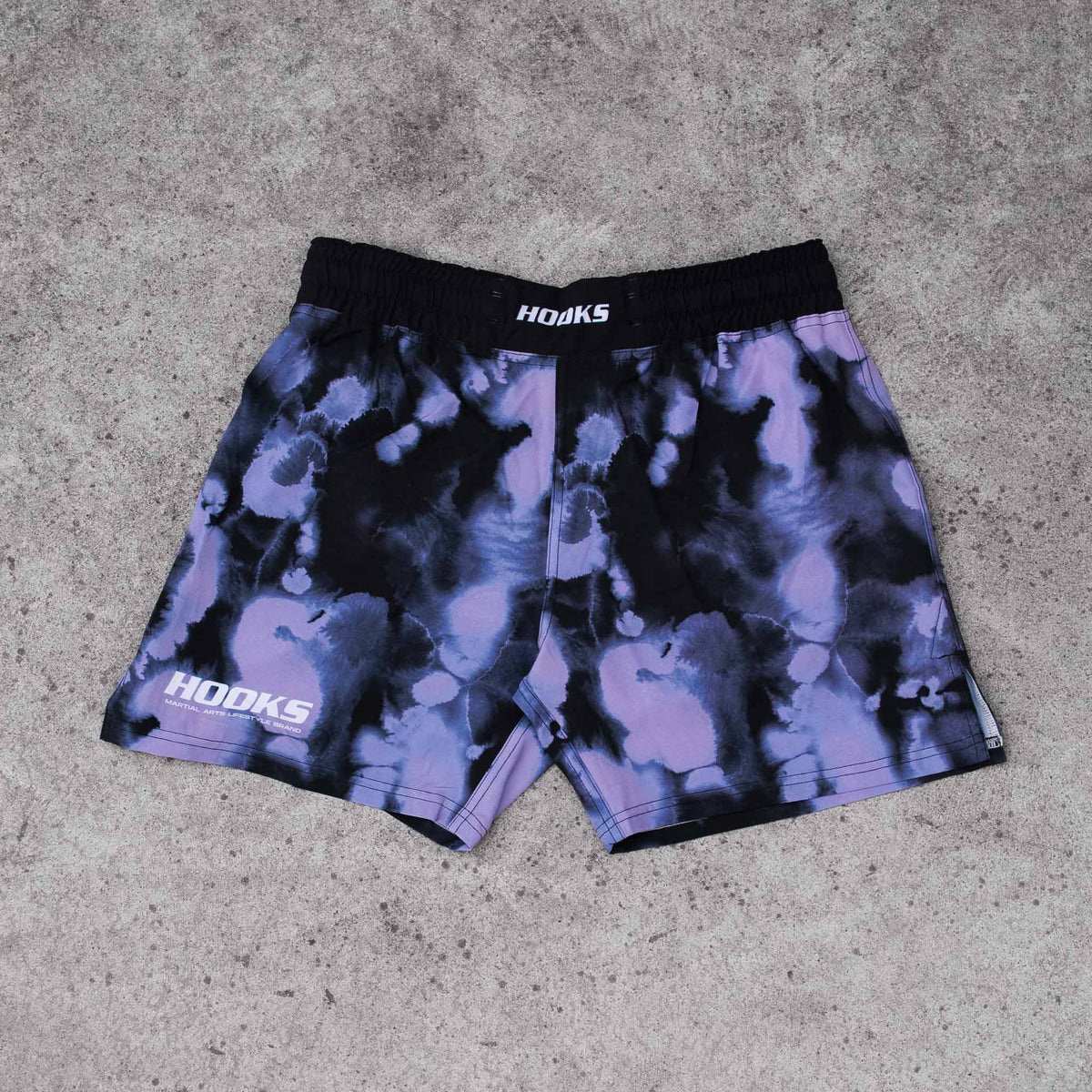 Hooks Women's Sport Grappling Shorts - Violet Haze flat lay
