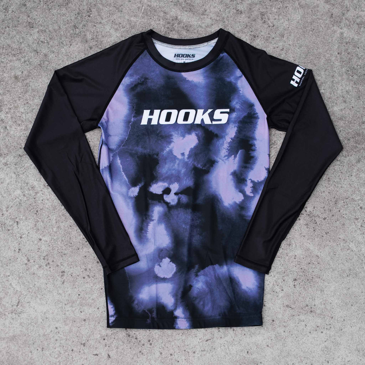 Hooks BJJ Long Sleeve Rash Guard -  Violet Haze
