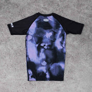Hooks Women's Short Sleeve Rash Guard - Violet Haze flat lay