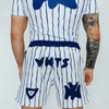 VHTS Combat Shorts Model NY Edition BJJ Brazilian Jiu Jitsu BJJ - White Back View