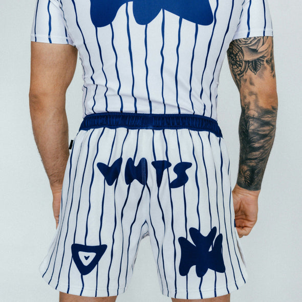 VHTS Combat Shorts Model NY Edition BJJ Brazilian Jiu Jitsu BJJ - White Back View