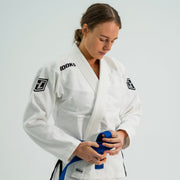 Hooks GI Prolight II, White with Black, Lightweight BJJ Kimono, 2024 IBJJF