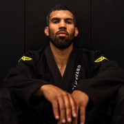 The Atlas Brand ICON Black rashguard front view when worn