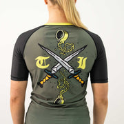 True Illusion Women's Short Sleeve Rash Guard - Fire Skull - 3