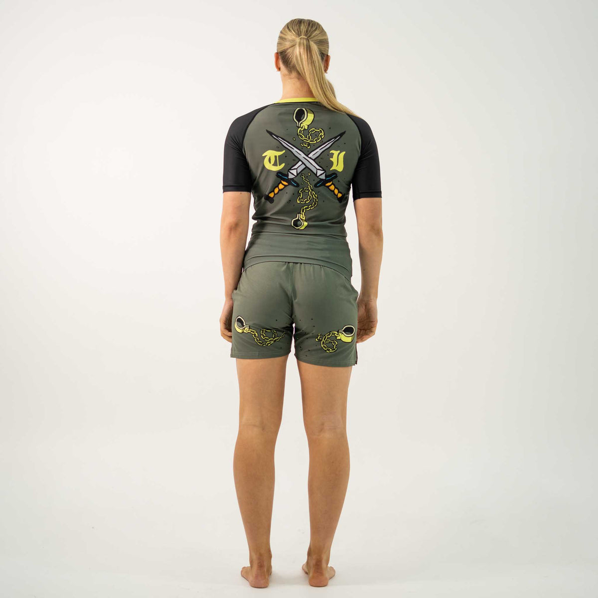 True Illusion Women's Shorts - Fire Skull - 3